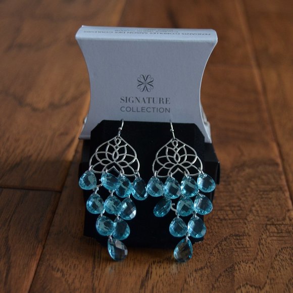 Fall into Color Chandelier Earrings Aquamarine - Picture 1 of 7